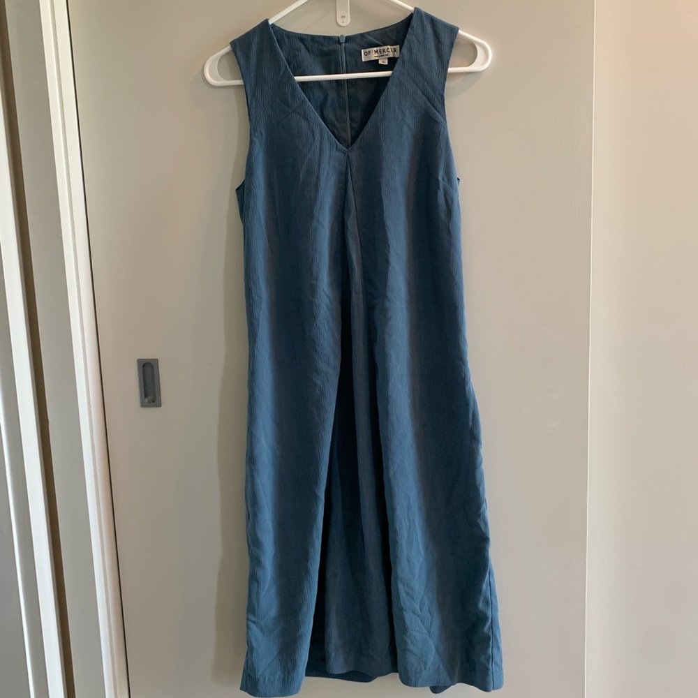 Blue grey a line dress